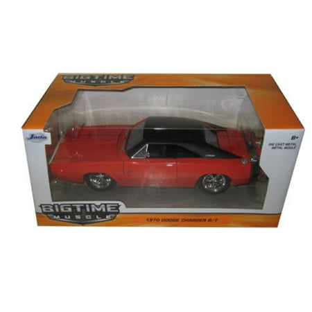 New Orange Rubber - 1970 Charger R/T Orange 1/24 by Jada 97593, Rubber tires. Brand new box. Detailed interior, exterior. Made of diecast with some plastic parts..., By Dodge From USA