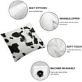 thumbnail image 6 of Cute Black and White Cow Stripe Pillowcase King Size Pillow Cover Protector Pillow Sham Pillow Case with Zipper  for Long Throw Pillow, 6 of 7