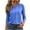 Blue, variant on Fmbrln Women's 3/4 Length Sleeve Tops Stripe Crew Neck T Shirts Fall Casual Loose Soft Shirts Blue S