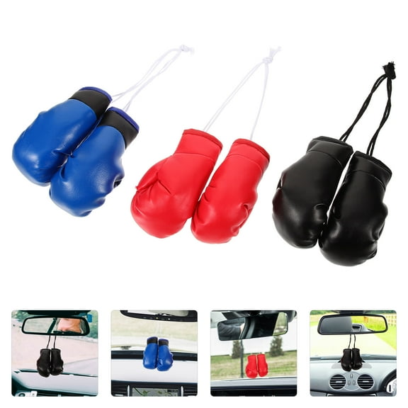 UPOUART 3 Pairs Mini Boxing Gloves for Car Interior Boxing Glove Pendant