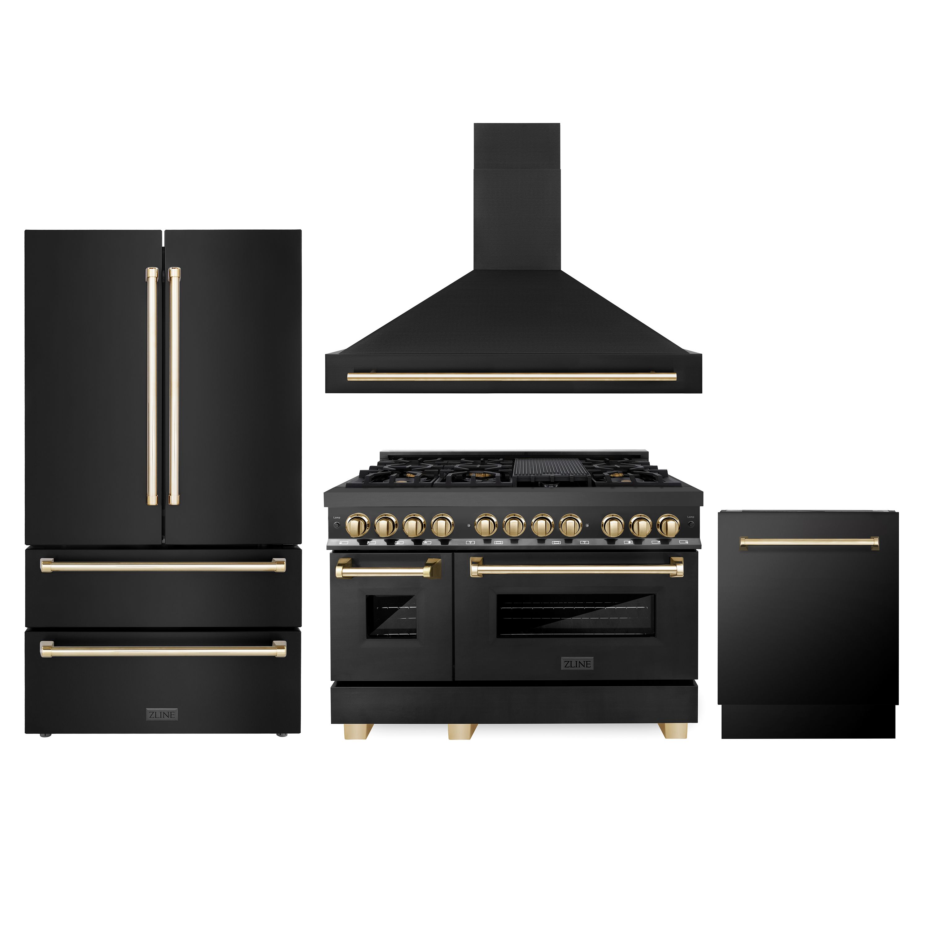 48 black stainless range hood