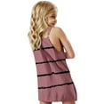 thumbnail image 5 of Girls Spaghetti Strap Dresses with Pockets Size 5-14 Cute Sundresses Teens Kids Casual Stripe Printed Pullover Loose Short Mini Dress, 5 of 5
