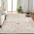 thumbnail image 3 of Geetinfly 9*12FT Area Rugs 1200Gsm 100% Polyester Rug 350Gsm Velvet Weight Pearl Velvet Washed Back Folding Simulation Printed Carpet Xm-Persia-Falling Flowers Beige, 3 of 8