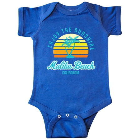 

Inktastic Summer Enjoy the Sunshine Malibu Beach California in Blue Gift Baby Boy or Baby Girl Bodysuit