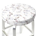 thumbnail image 3 of Fotbe Rabbit Eating Stool Covers Round,Waterproof Round Bar Stool Covers Bar Chair Covers Washable Stool Cushion Slipcover for 12-14 Inch Chair-14 inch, 3 of 7