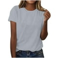 thumbnail image 4 of Karight Spring Summer Tops for Women Casual Short Sleeve T Shirts Oversized Tees, 4 of 4