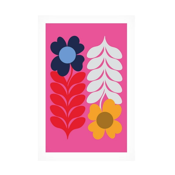 Trademark Fine Art Frances Collett Flowers Pink Canvas Wall Art