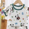 thumbnail image 6 of PEASKJP Toddler Boy Vacation Outfit Baby Boy Clothes 3 6 12 18 Months Summer Outfit Baseball Embroidery Waffle Short Sleeve Romper & Shorts Set (AG,2-3 Years), 6 of 6