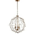 thumbnail image 5 of JONATHAN Y Isabelle 20" Adjustable Metal/Glass LED Pendant, Antique Gold, 5 of 7