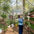 thumbnail image 4 of MUCHANT 8x10 FT Greenhouse for Outdoors, Walk-in Large Aluminum Frame Greenhouse with Quick Setup Structure and Roof Vent for Garden Backyard, Silver, 4 of 6
