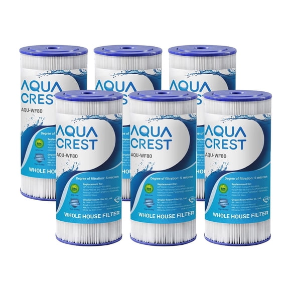 AQUA CREST FXHSC Whole House Water Filter Replacement for GE® FXHSC, GXWH40L(6)