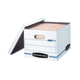 thumbnail image 1 of Bankers Box Boîte de Rangement de Fichiers de Base, 10 x 12 x 15 Pouces, Blanc/bleu, Lot de 12, 1 of 3