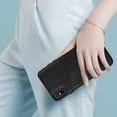 thumbnail image 3 of Wallet Case Designed for iPhone XS Max, Classic Slim 2 Credit Card Holders Lychee Texture Synthetic PU Leather Anti-shock Lightweight Phone Case Cover for iPhone XS Max, Black, 3 of 6