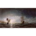 thumbnail image 2 of Hoyer, Edward 14x10 Black Ornate Wood Framed with Double Matting Museum Art Print Titled - Moonlight Over Constantinople, 2 of 4