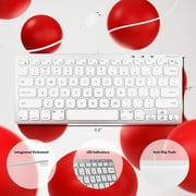 Macally Compact Keyboard White/Silver (SLIMKEYCA)