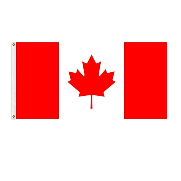 Drapeau Canadien Drapeaux Canadiens 100D Polyester Durable Feuille d'Érable Imprimée de Couleur Brillante et Vive pour la Décoration de la Maison et du Jardin