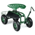 thumbnail image 1 of Costway Chariot de Jardin à Roulettes Siège de Travail pour Plantation avec Poignée Extensible, 1 of 9