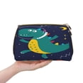 thumbnail image 4 of Naloa Dinosau Space Explorer Leather Makeup Bag for Purse Travel, Portable Small Cosmetic Organizer for Women and Girls, Make up Bag with Zipper, 4 of 8