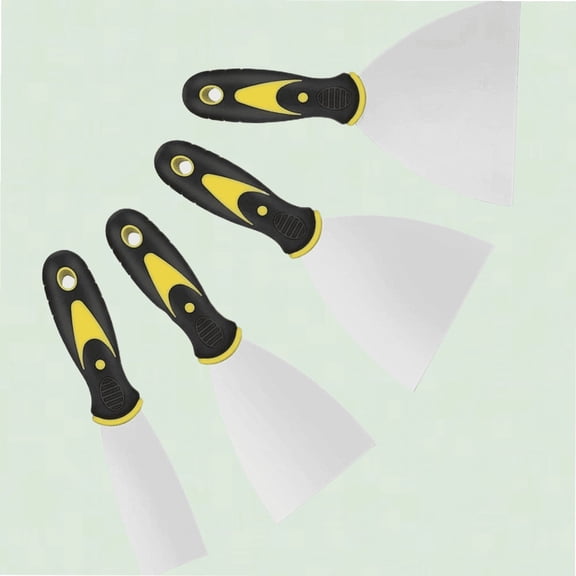 Trinyaa 1.5 in 3 in 4 in 5 in Stainless Steel Scraper Putty Knife, 4 Pieces