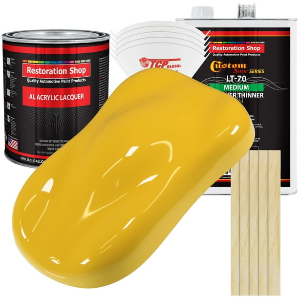 Restoration Shop Boss Yellow Acrylic Lacquer Auto Paint Complete