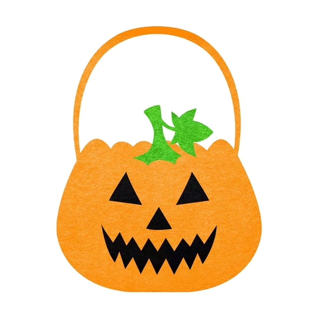 CRCMURE Food Storage Halloween Candy Bag Trick Or Pumpkin Bag Holiday Bucket 6 Clock To Choose From
