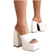 thumbnail image 5 of Sandalias de plataforma para mujer Sexy Square Peep Toe Slip On Chunky High Heel Sandals Date Dress Pumps Wmkox8yii ytu5644, 5 of 5