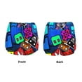 thumbnail image 5 of Lsque Geometry Dash Printed Women's Running Shorts with Liner Pockets,Elastic Quick Dry Workout Athletic Gym Yoga Shorts,Womens High Waist Shorts-Large, 5 of 9