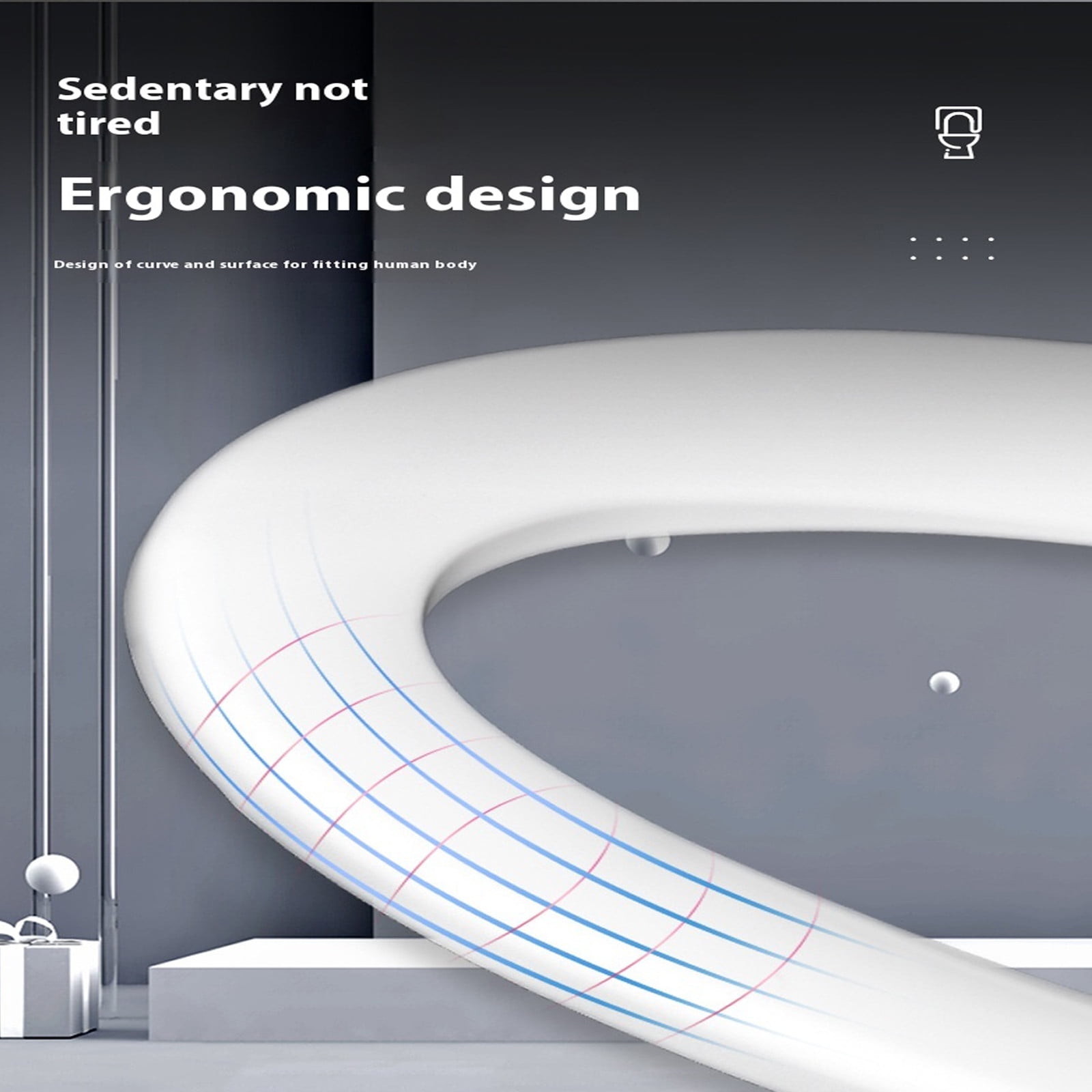 MERILER Universal Toilet Seat Cover with One-Click Installation, Soft Close Mechanism, and Non-Yellowing Coating