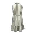 thumbnail image 4 of Vestido George para Mujer Corto con Olan en Ruedo, Sin Mangas, Botones en Pecho Rayas Talla M, 4 of 4