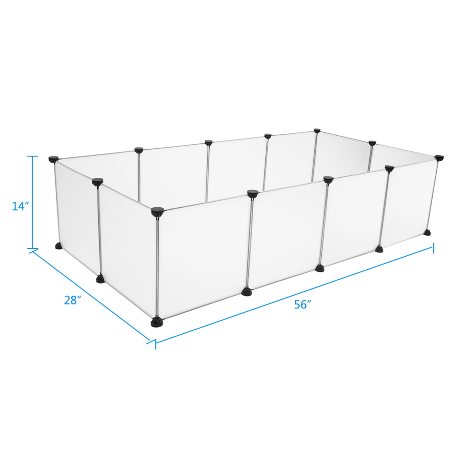 Cfowner Puppy Kennel Crate Fence Tent， Pet Playpen Portable Large Plastic Yard Fence for Small Animals