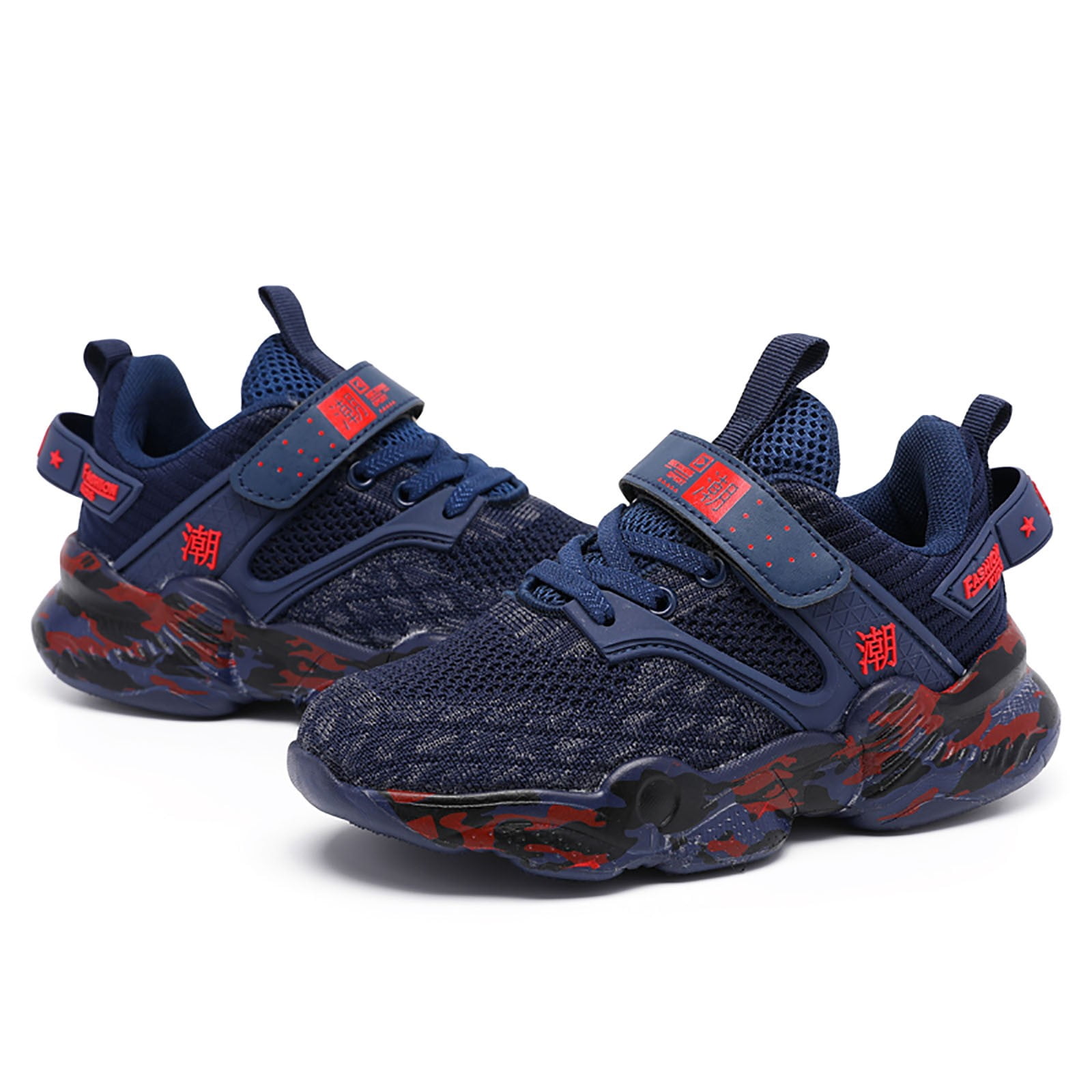 newwalpole Kids Shoes Running Shoes Girls Boys Primary School Students Sports Shoes Spring and Autumn Casual Shoes Dark Blue for Size 2