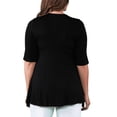 thumbnail image 3 of Women's Plus Size Elbow Sleeve Tunic, 3 of 3