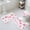 Pink, variant on Blue Aqua Flower Bath Mat 3 Piece Bathroom Rug Set, White Floral Plant Herb Botanical Non Slip Bath Rug Contour Mat and Toilet Lid Cover, Absorbent Shower Mats Soft Bath Rugs and Mats Sets