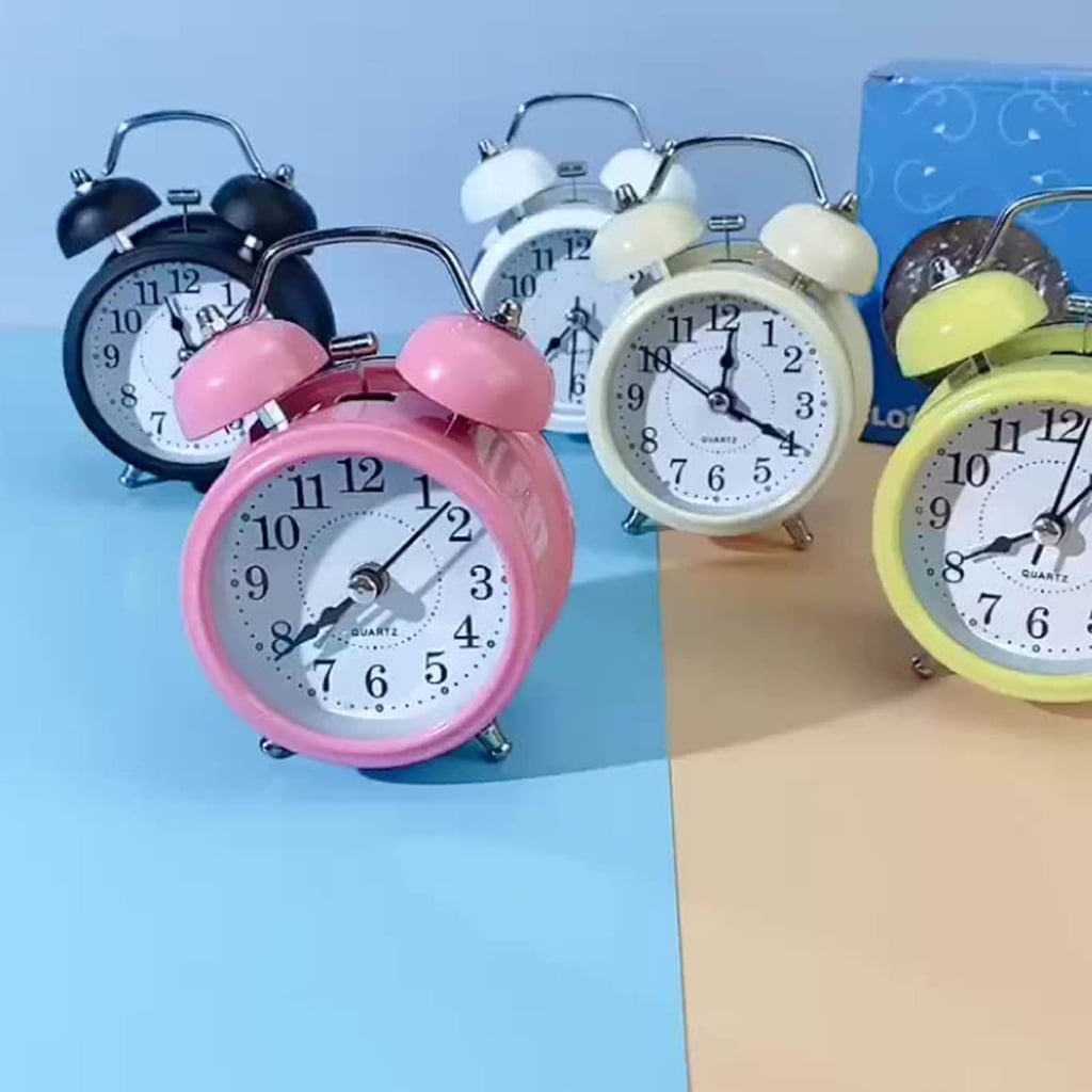 Yammee Retro Loud Alarm Clock Double Bell Battery Powred Bedside Desk Ornament