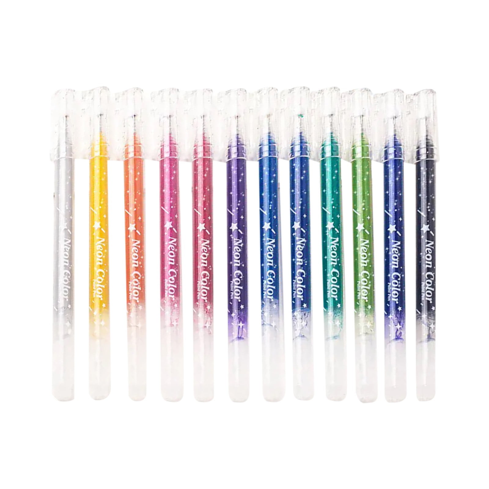 12/24/36 Colors Glitter Gel Pens with Metallic Ink Smooth Writing for Adults Coloring Art Crafts Journaling Scrapbooking 5ml Durable Gel Pens for Coloring Drawing DIY Decorations(24colors,6.9x0.6")