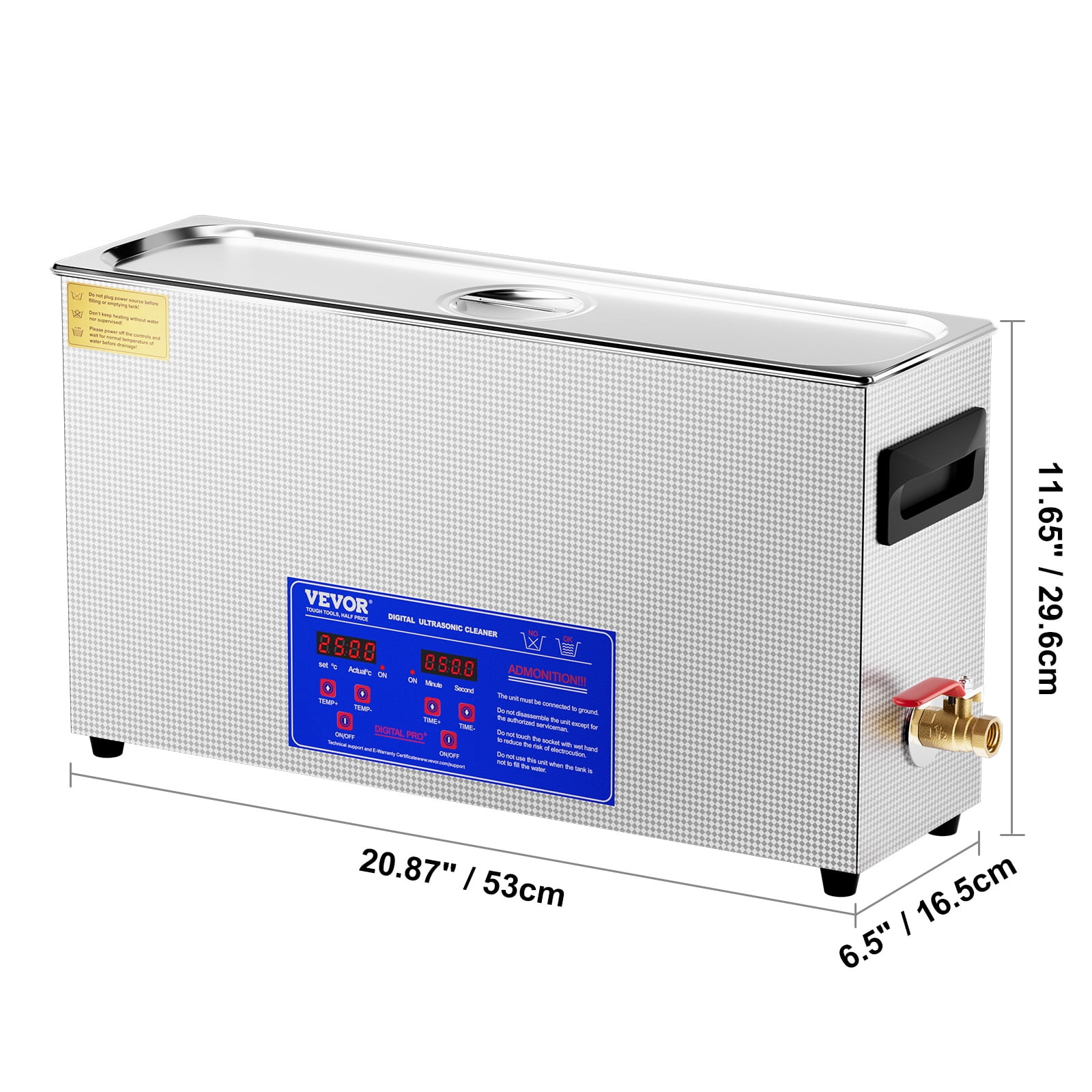 VEVOR 10L Ultrasonic Gun Cleaner, 300W Professional Ultra Sonic Cleaning Machine with Timer & Heater, 40kHz Digital Ultrasonic Cleaner with Basket for Gun Parts, Bullets, Military Supplies