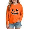 thumbnail image 5 of XUNKUSGA Boys Sweatshirts Halloween Glow In The Dark Long Sleeve Crewneck Girls Sweatshirt Casual Fashion Pumpkin Face Graphic Pullover Top for Kids 3 Years, 5 of 9