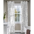 thumbnail image 4 of Black White Branches Sheer Curtains 84 Inch Length 2 Panels Set for Living Room/Bedroom, Vintage Art Farmhouse Kitchen Curtains Grommet Semi-Sheer Curtains Drapes Voile Window Treatments 42"x84"x2, 4 of 7