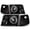 Solid Matte Black Paint Housing, variant on AKKON - For Ford Ranger Pickup Truck Chroem Clear Projector Headlights w/ Corner Signal Light Lamps Replacement