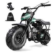 Oryxearth OGMR105 Enhanced Mini Dirt Bike, 105cc 4-Stroke Gas Powered Off Road Bike for Teens and Adult, 24mph, Up to 165 LBS, Racing Green