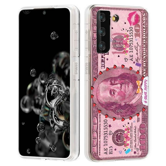 TalkingCase Slim Phone Case Compatible for Samsung Galaxy S21 5G, S30,(Not S21+,S21 Ultra),100 Sugar Daddy Print,Lightweight,Flexible,Soft, USA