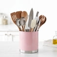 thumbnail image 4 of Creative Home Stainless Steel Weighted Base 7" x 7" x 7" 1-Copartment Kitchen Utensil Organizer, Pink, 4 of 7