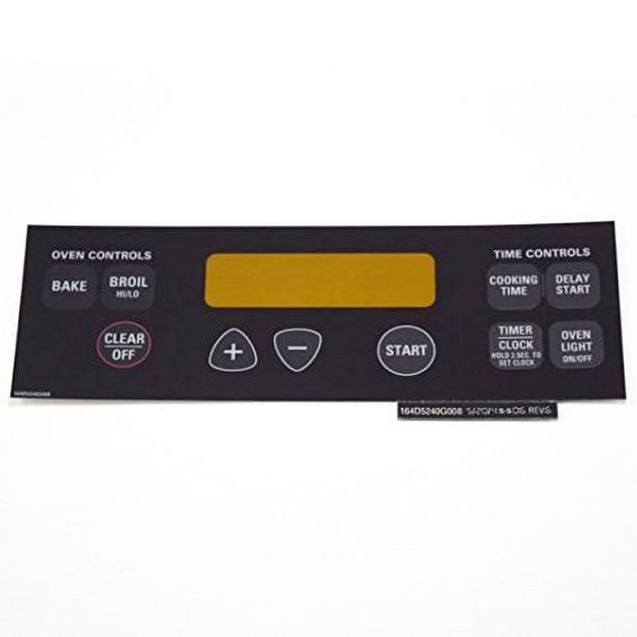 GE WB27T10589 Faceplate Graphics Assembly - OEM Part