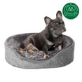 thumbnail image 4 of FurHaven Pet Products Plush & Velvet Oval Pet Bed for Dogs & Cats - Smoke Gray, Large, 4 of 10