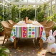 thumbnail image 4 of AURIGATE Easter Bunny Plastic Tablecloth, 72×53.9in Waterproof Disposable Table Cover with Bunny Butt & Egg Pattern, Pink Easter Tablecloth for Brunch, Party, Holiday Table Decorations, 4 of 6