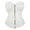 White, variant on Women Leather Front Zipper Corset Sweetheart Bustier Waist Cincher Gothic Shapewear Top