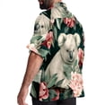 thumbnail image 3 of Koala Men's Casual Poplin Button Down Short Sleeve Hawaiian Beach Shirt, 3 of 6