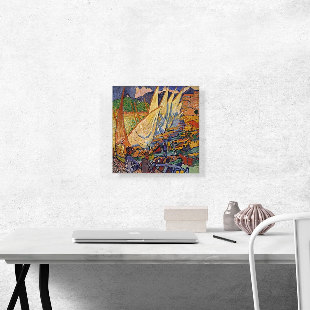 ARTCANVAS Fishing Boats Collioure Canvas Art Print by Andre Derain