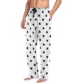 thumbnail image 3 of Top-kevin Men's Pajama Pants Super Soft Black and White Heart Sleep Lounge Pants Pjs Bottoms with Pockets, 3 of 6