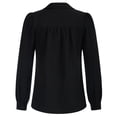 thumbnail image 5 of Grace Karin Women's Button Down Shirts Casual Long Sleeve Business Work Blouse Tops V Neck, 5 of 7